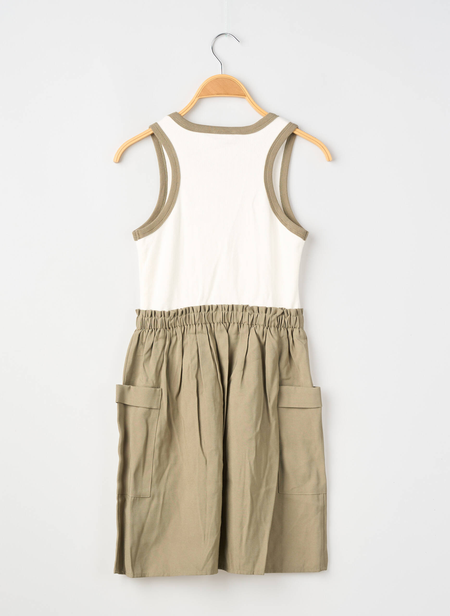 Robe courte sans manche sans manche vert MAYORAL fille