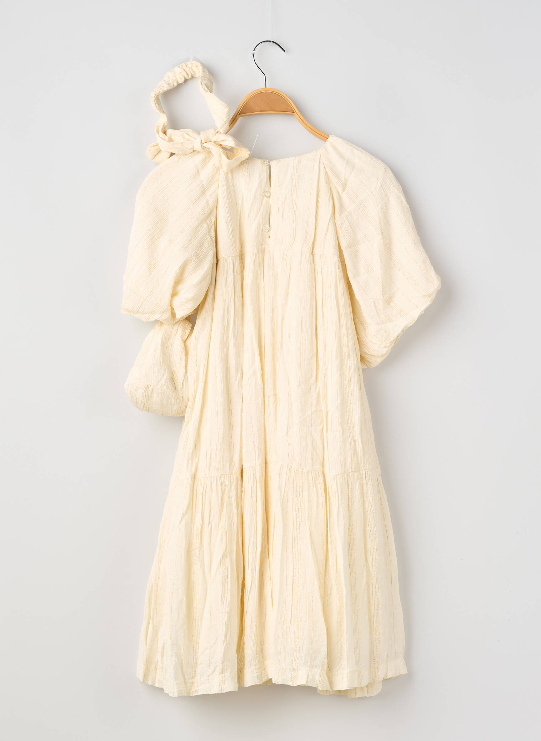 Robe courte doublure manches courtes beige NOPPIES fille