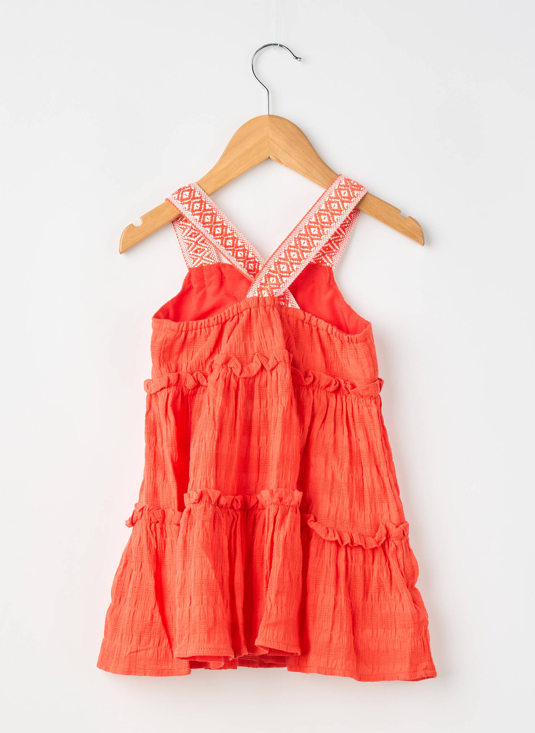 Robe courte sans manche sans manche rouge MAYORAL fille