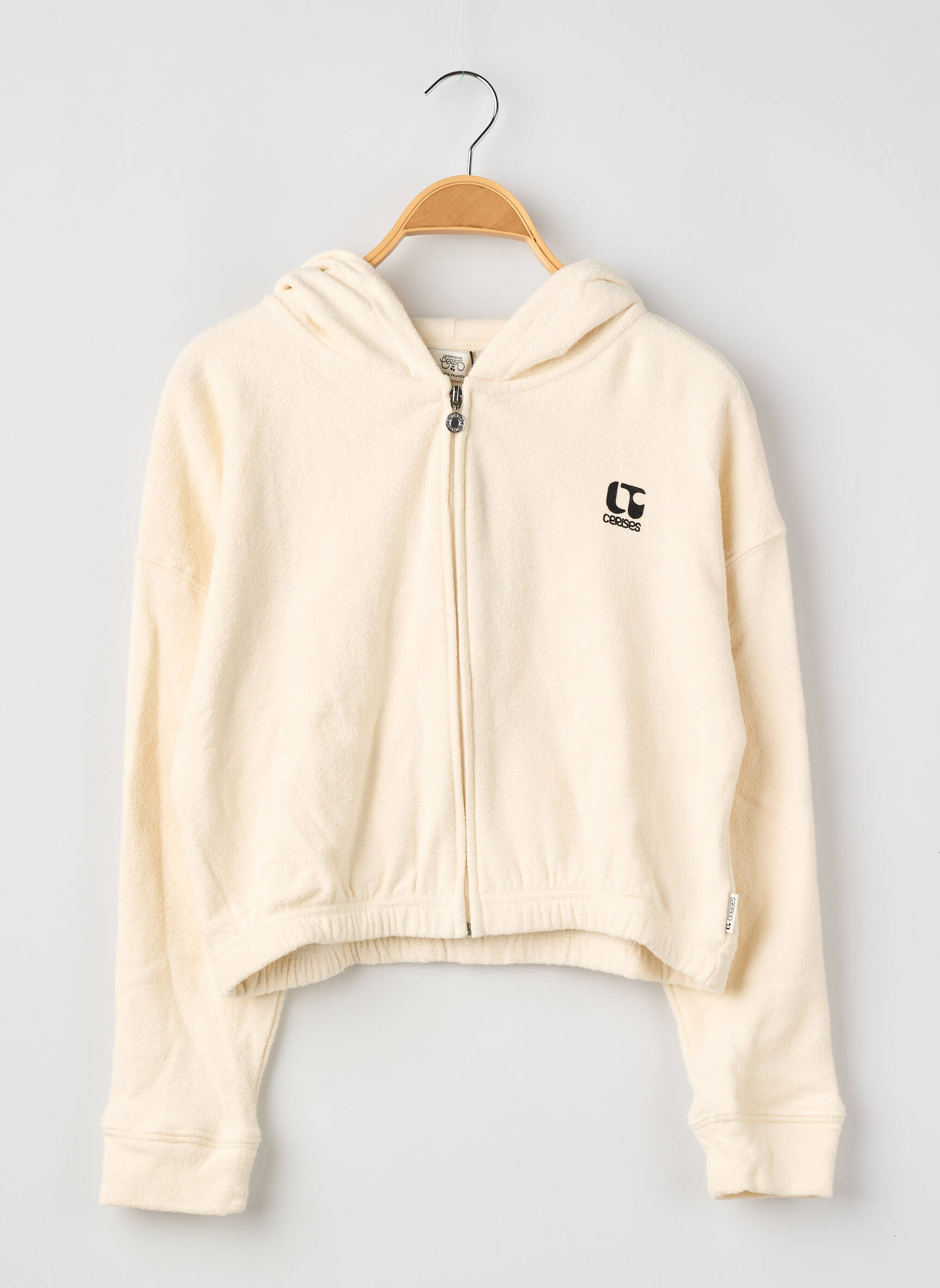 Veste casual resserrée sur le bas beige LE TEMPS DES CERISES fille