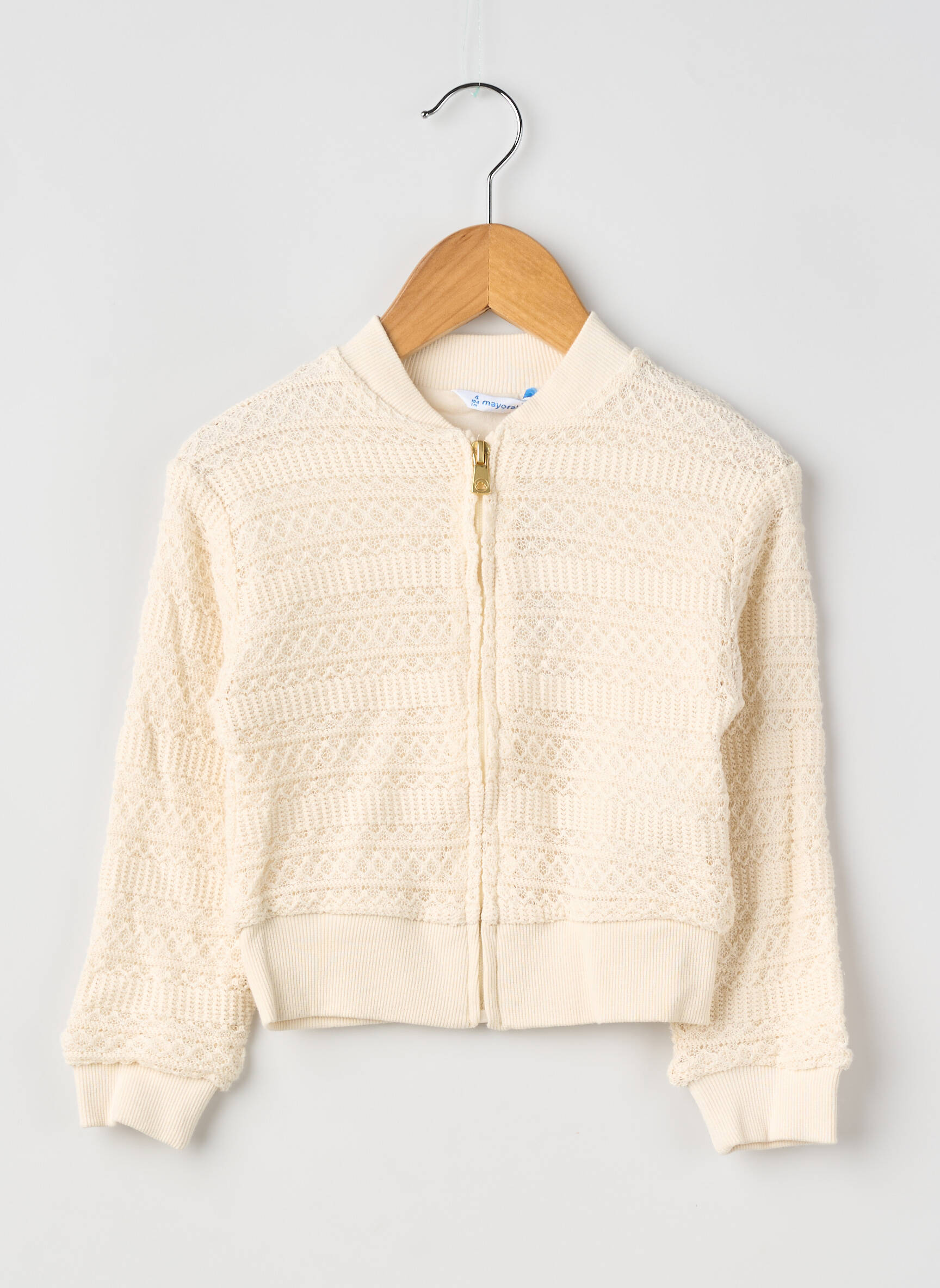 Veste casual col rond beige MAYORAL fille