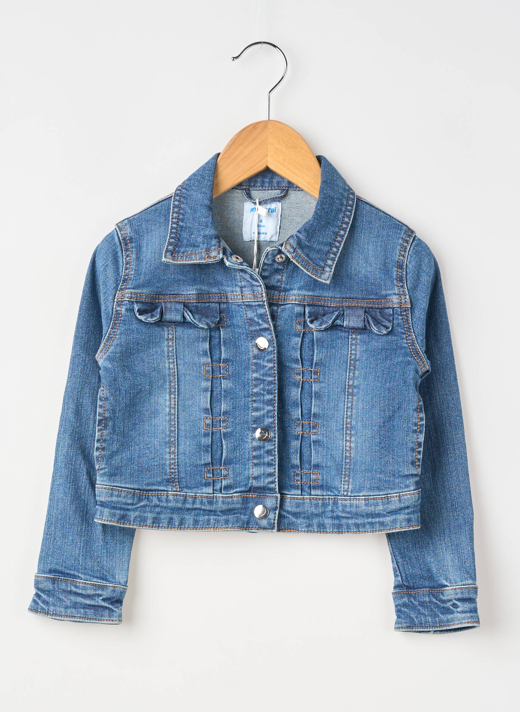 Veste casual col chemisier bleu MAYORAL fille