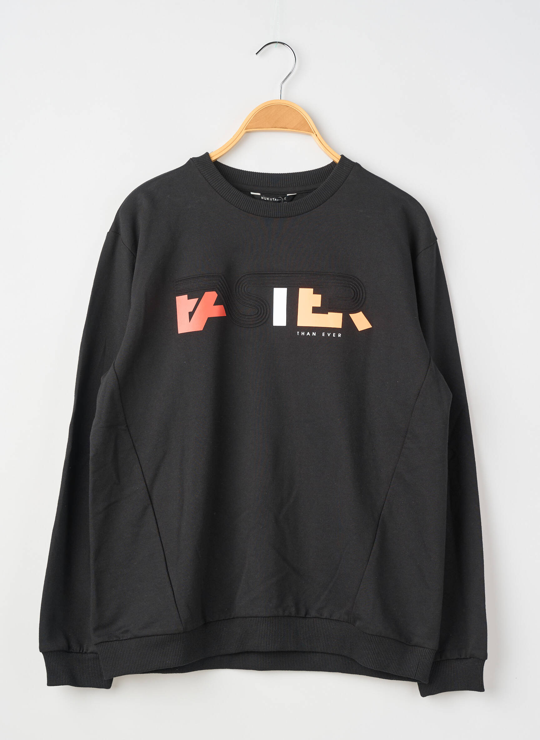 Sweat-shirt coupe droite manches longues noir NUKUTAVAKE garçon