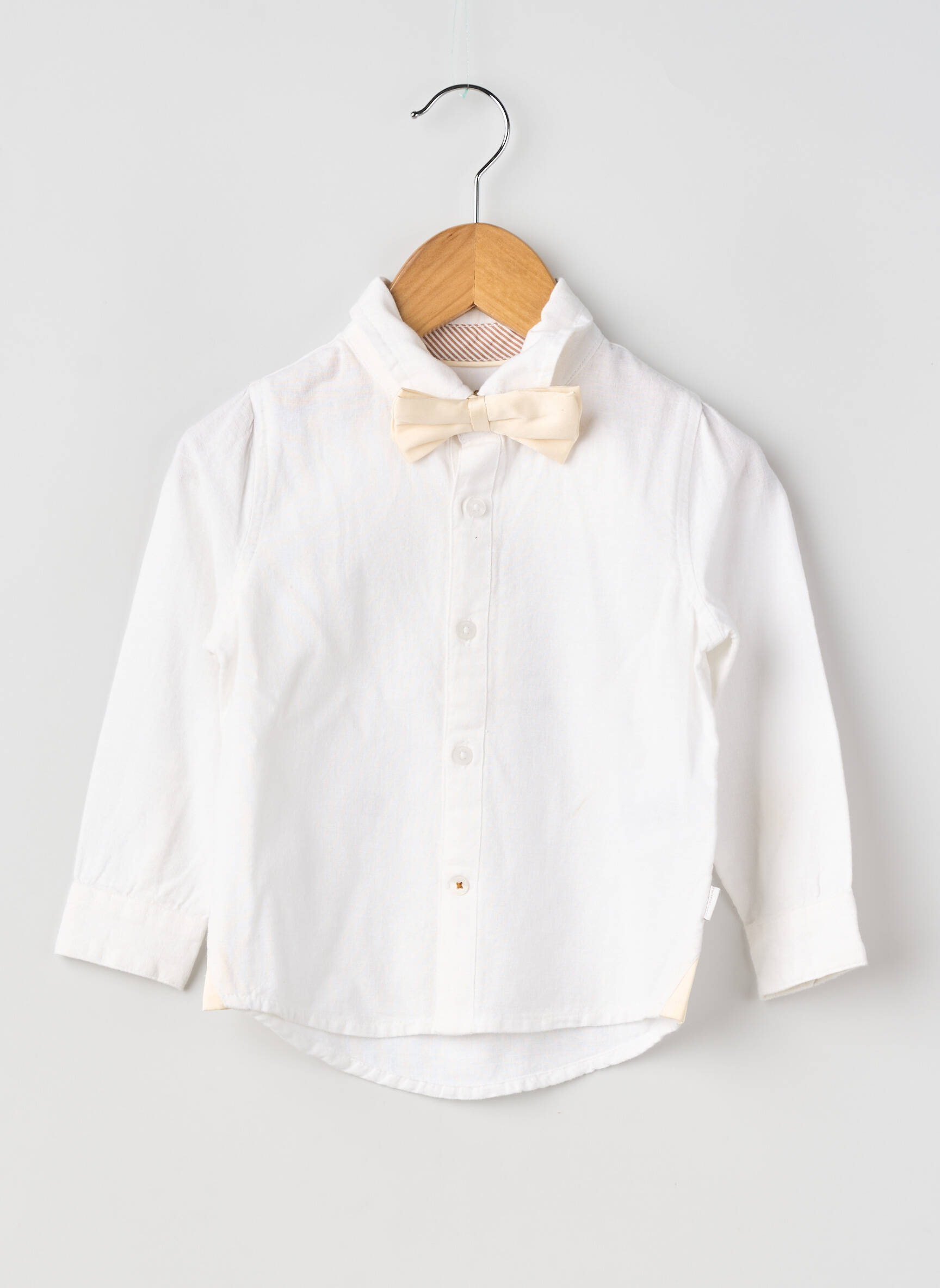 Chemise manches longues tissage popeline blanc NOPPIES garçon