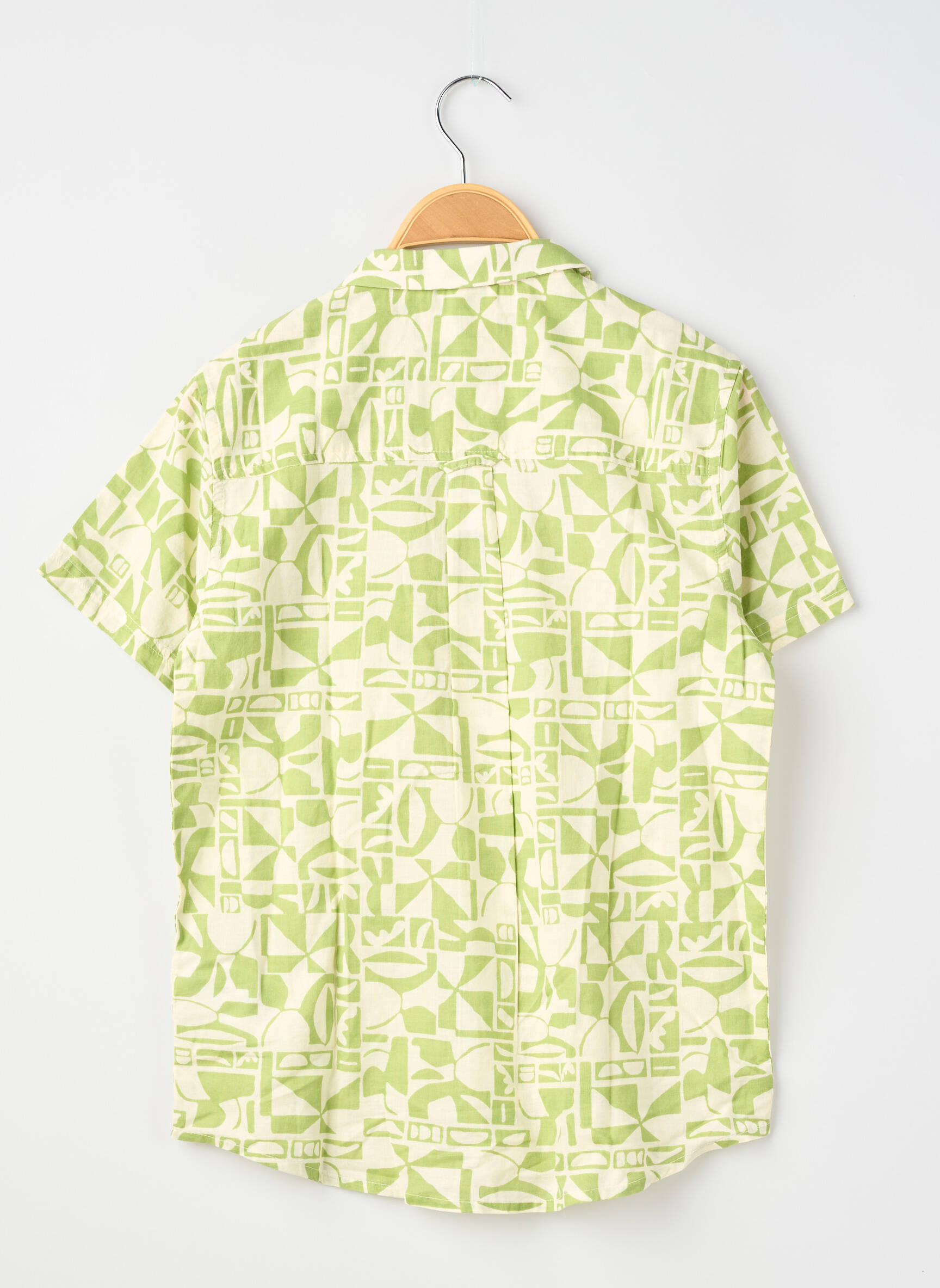 Chemise manches courtes imprimé fantaisie vert ZY garçon