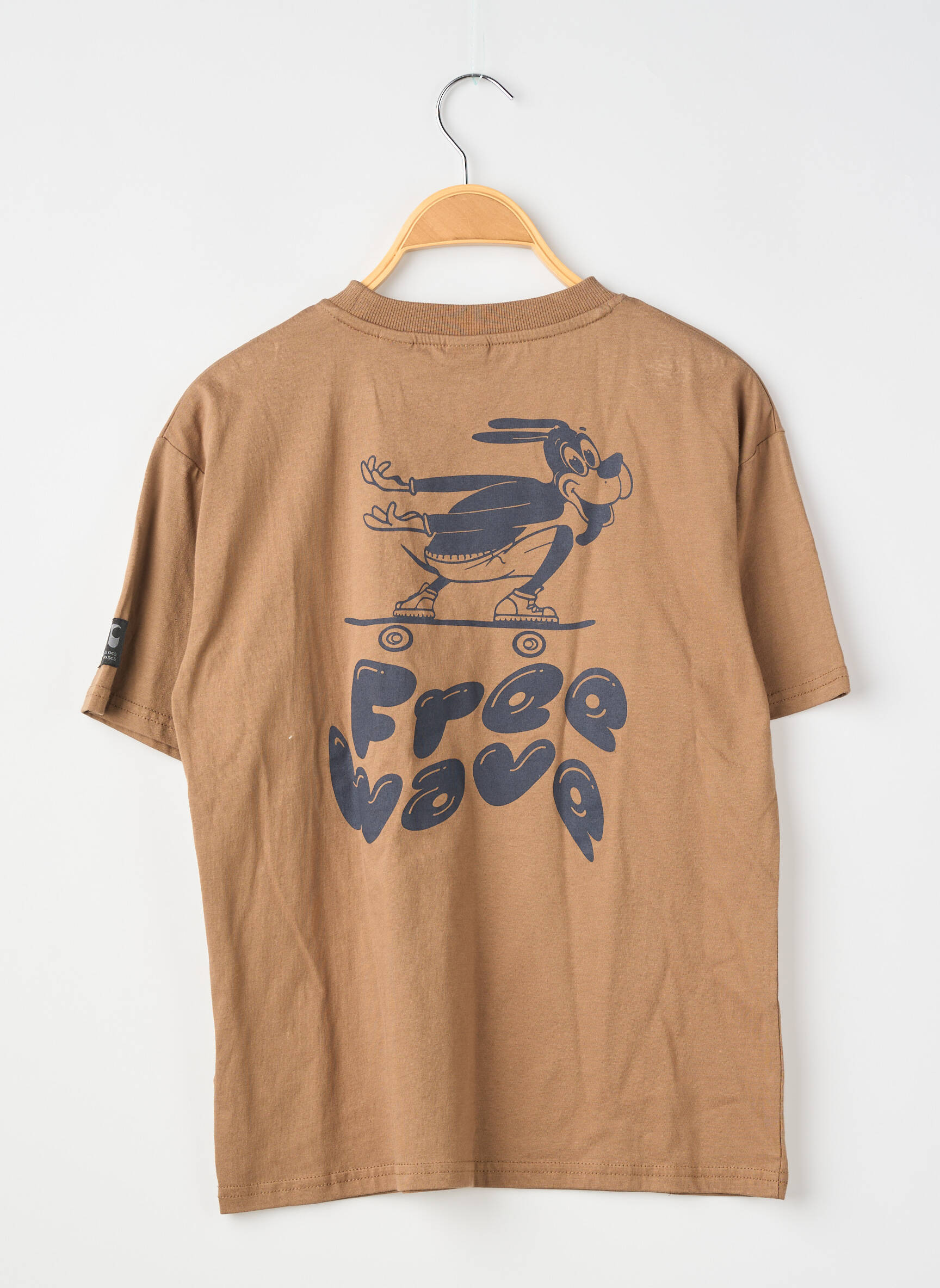 T-shirt sérigraphie floquée manches courtes marron LE TEMPS DES CERISES garçon