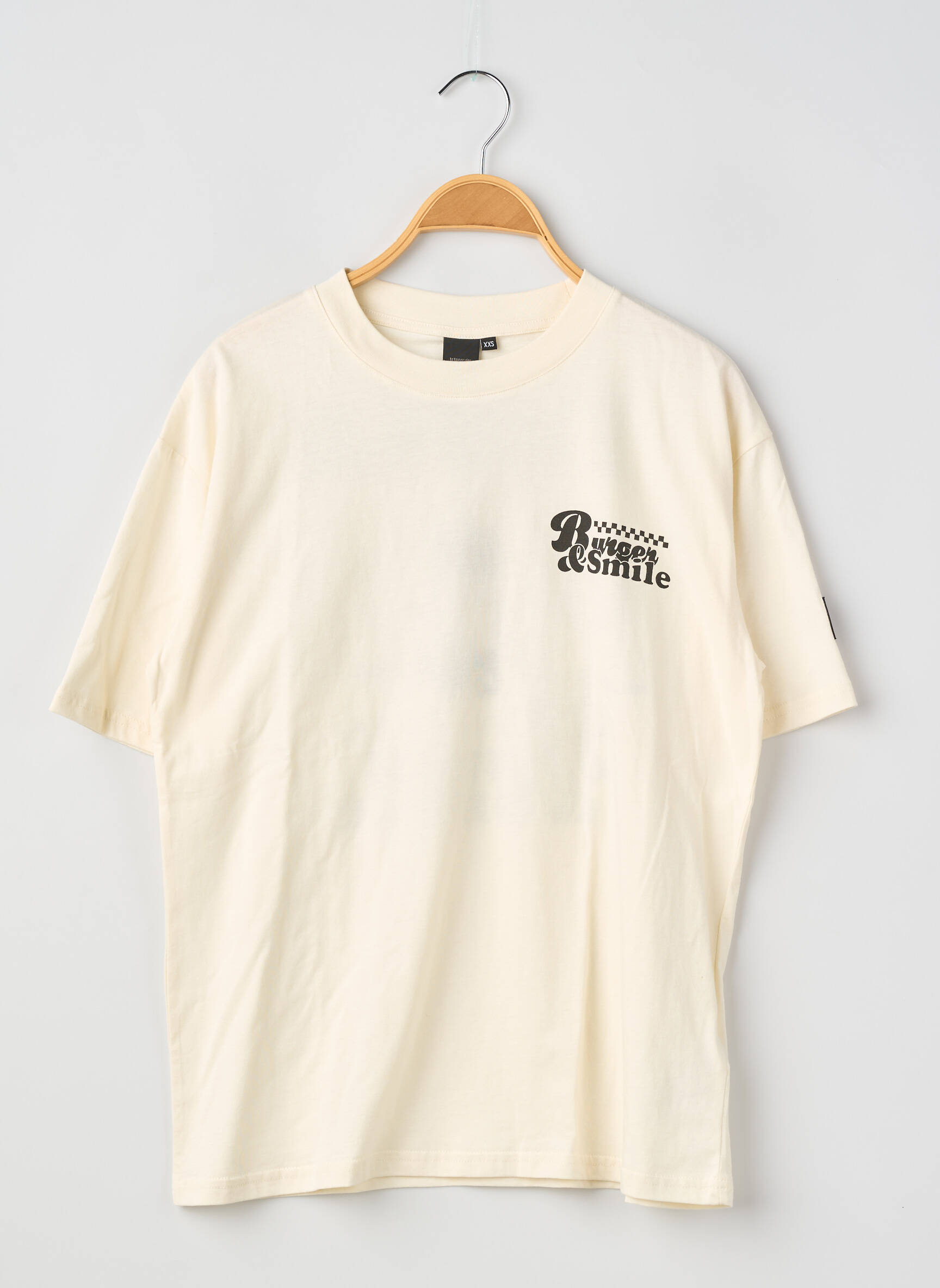 T-shirt sérigraphie floquée manches courtes beige LE TEMPS DES CERISES garçon