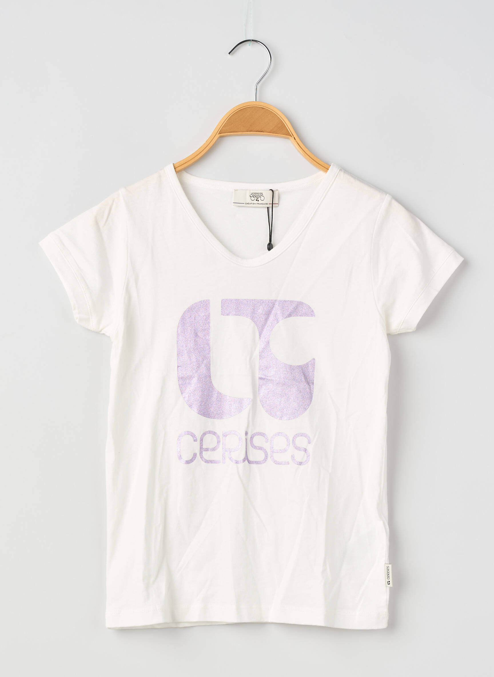 T-shirt coupe droite manches courtes blanc LE TEMPS DES CERISES fille