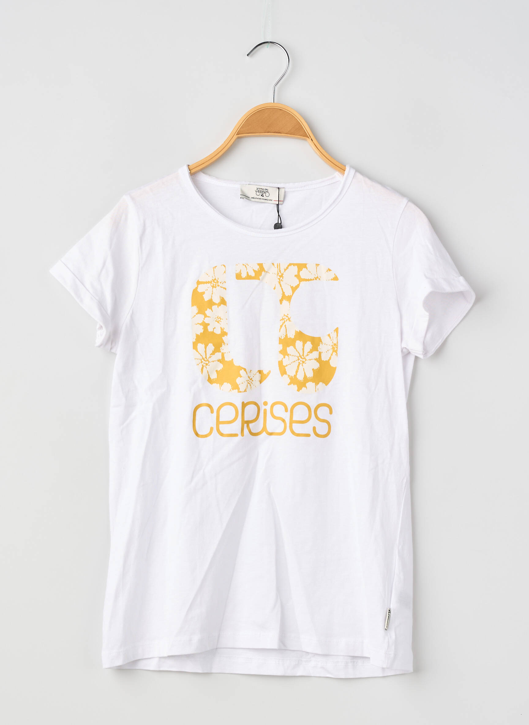 T-shirt coupe droite manches courtes blanc LE TEMPS DES CERISES fille