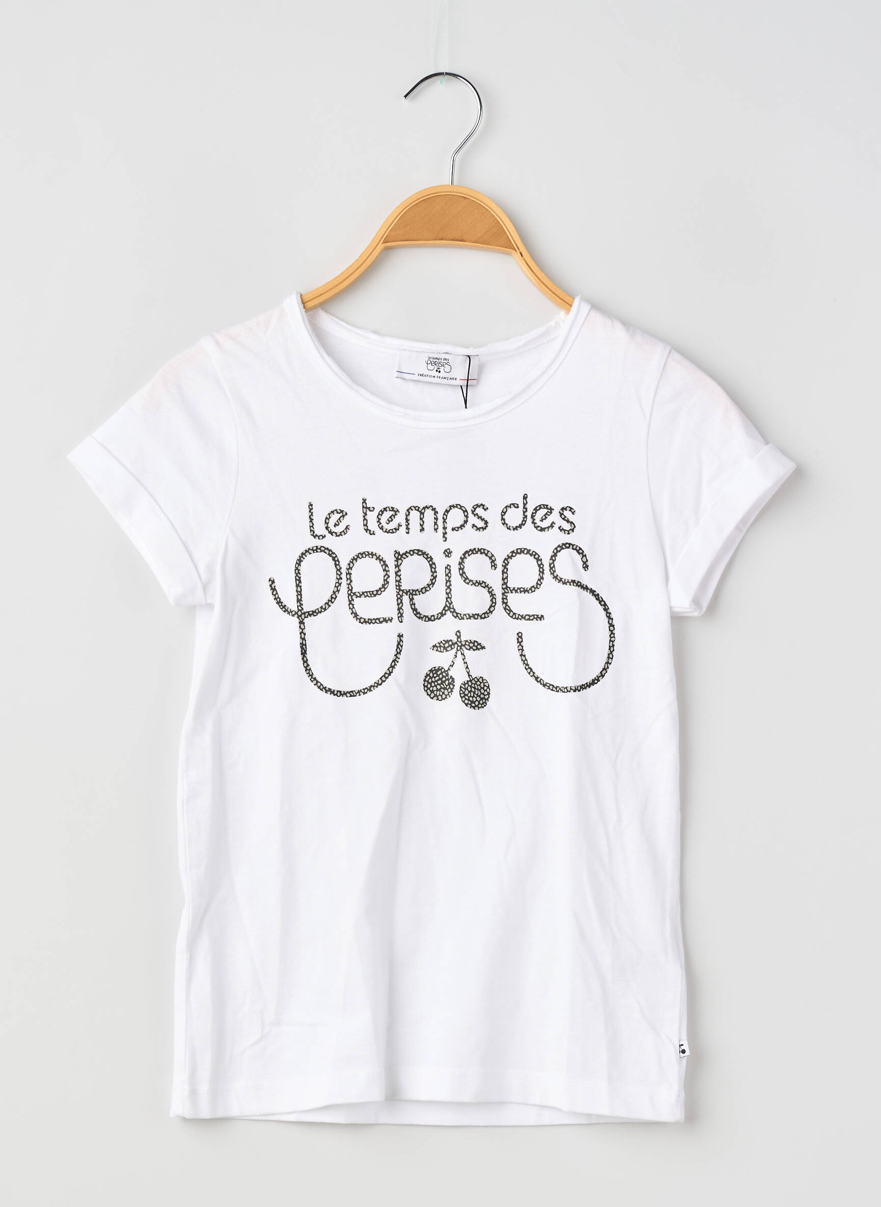 T-shirt coupe droite manches courtes blanc LE TEMPS DES CERISES fille