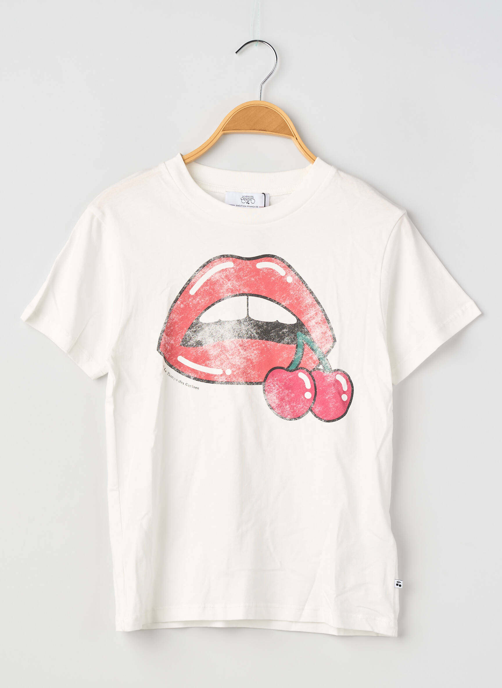 T-shirt coupe droite manches courtes blanc LE TEMPS DES CERISES fille