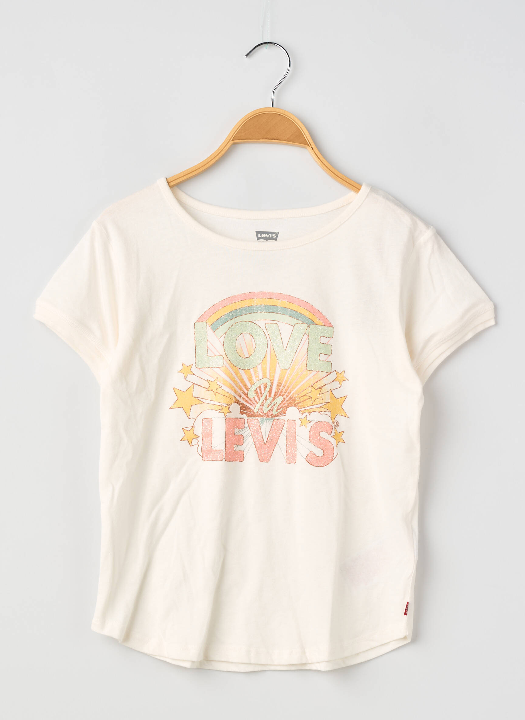 T-shirt coupe droite manches courtes blanc LEVI'S fille