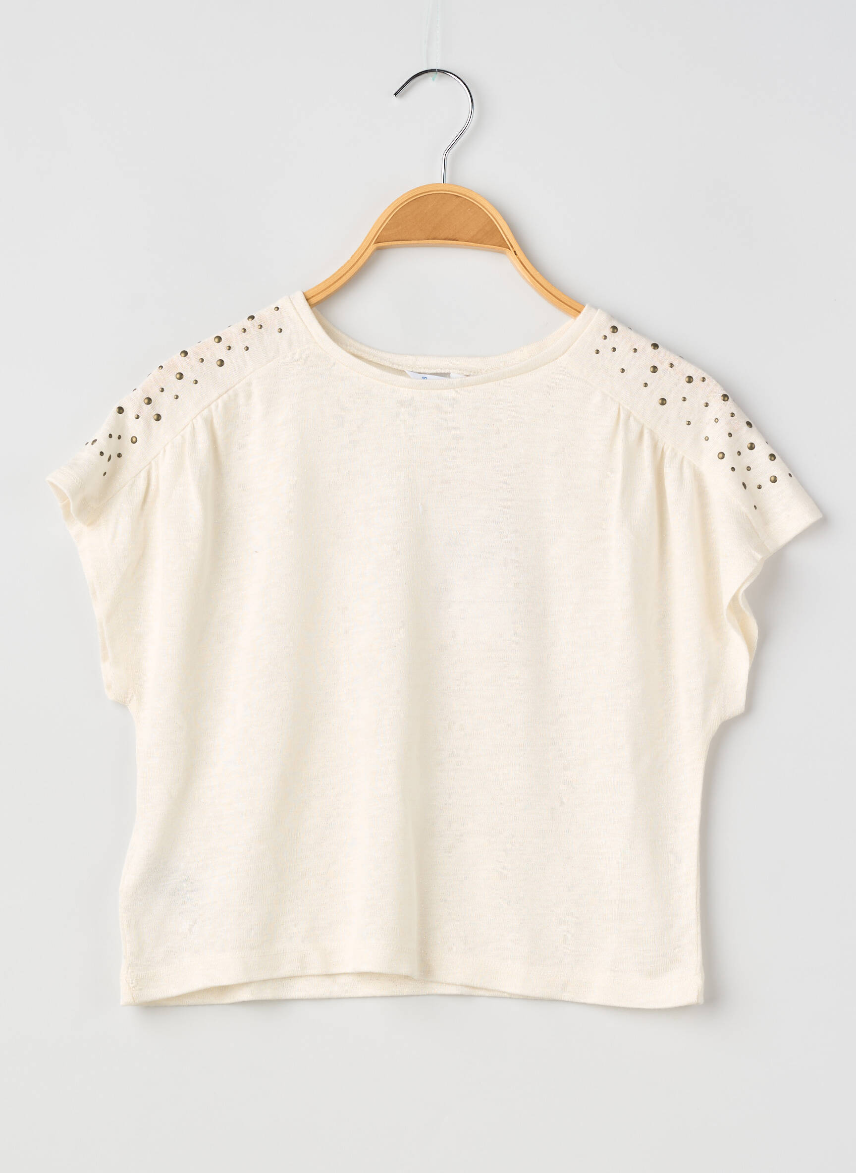 T-shirt coupe droite manches courtes beige MAYORAL fille