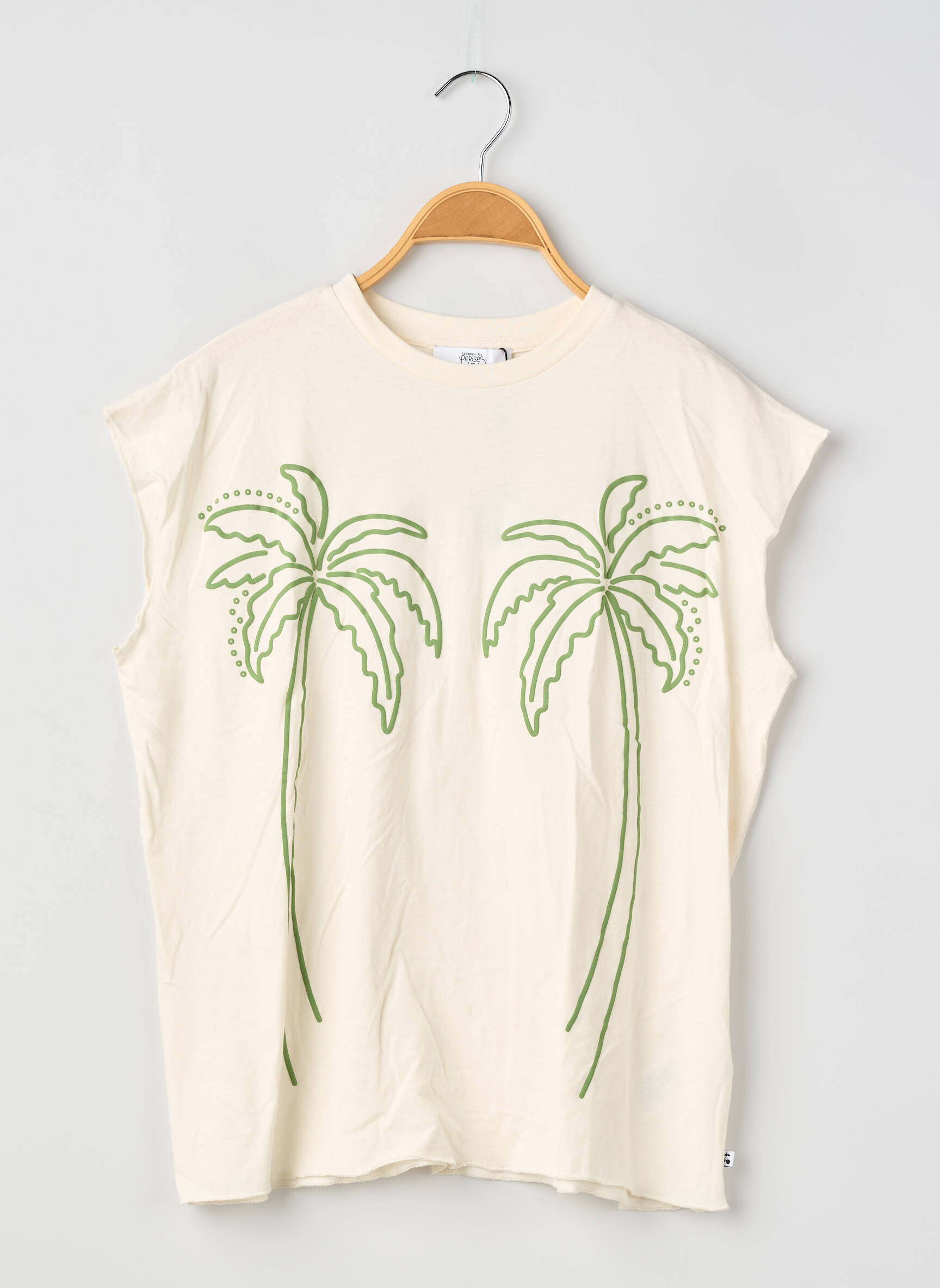 T-shirt coupe droite manches courtes beige LE TEMPS DES CERISES fille