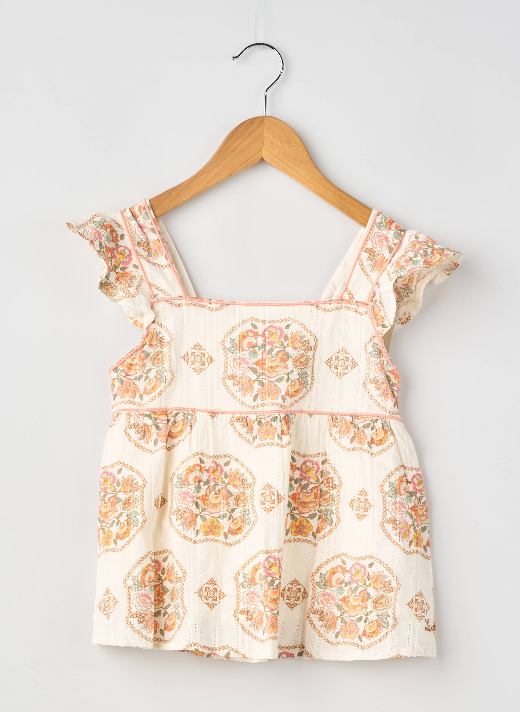 Top imprimé fantaisie sans manche beige LEVI'S fille