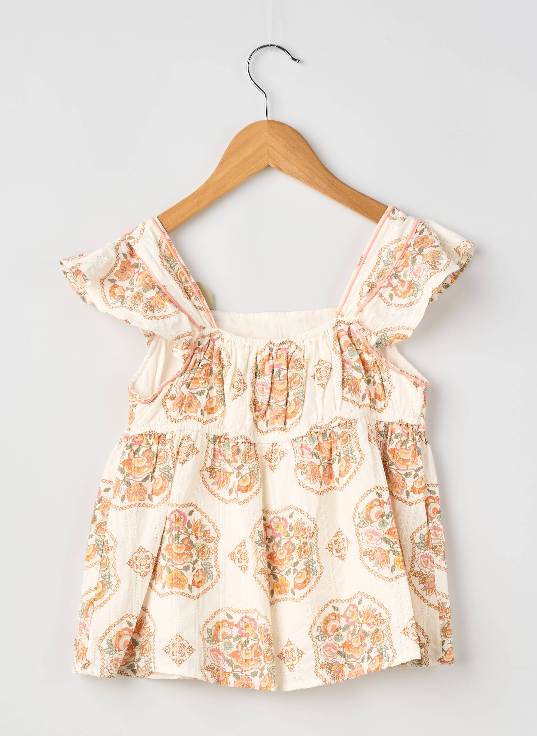 Top imprimé fantaisie sans manche beige LEVI'S fille