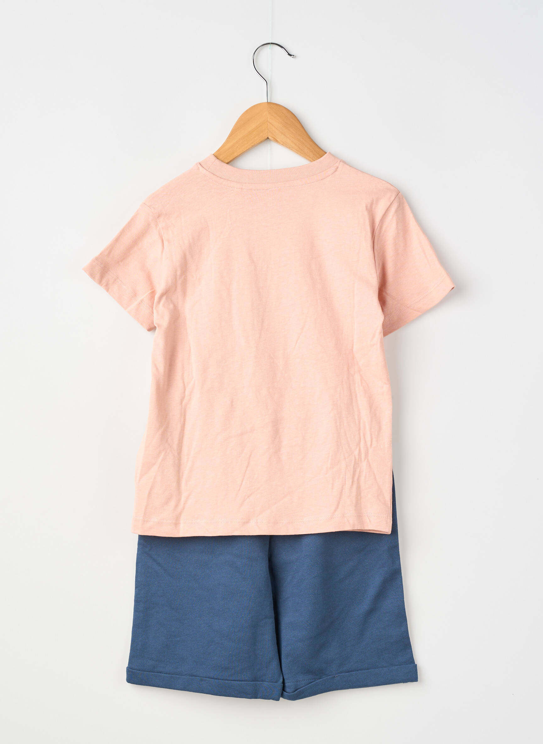 Ensemble short sérigraphie floquée orange ZY garçon