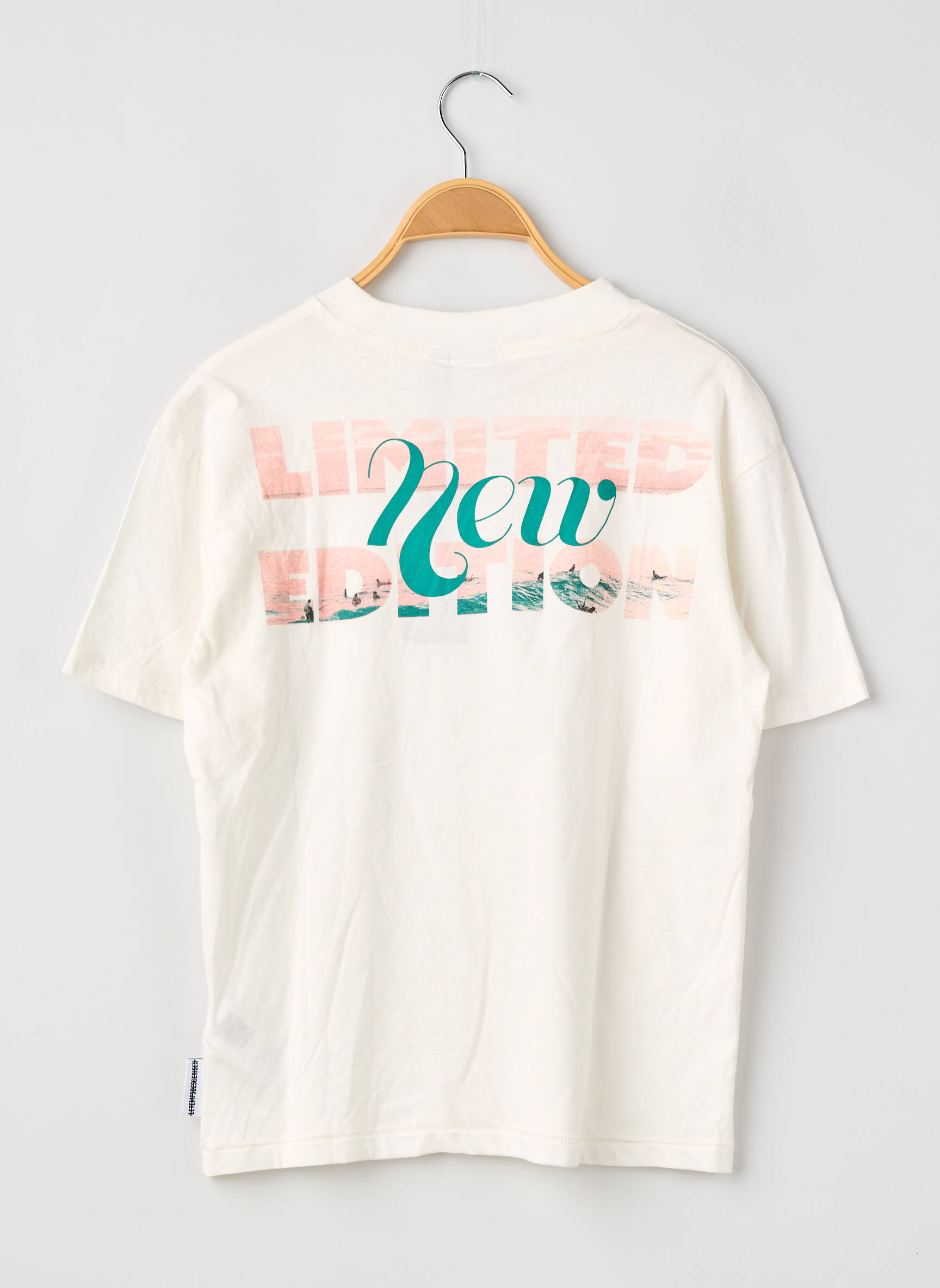 T-shirt sérigraphie floquée manches courtes blanc LE TEMPS DES CERISES enfant