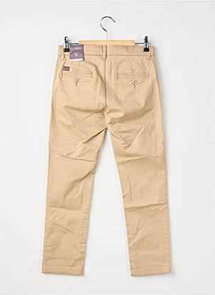 Pantalon chino tissage popeline taille ajustable beige TIFFOSI garçon
