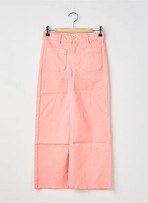 Jeans coupe large poches taille ajustable rose ZY fille