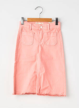 Jeans coupe large stretch taille ajustable rose ZY fille