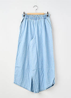 Jeans coupe large stretch taille ajustable bleu ZY fille