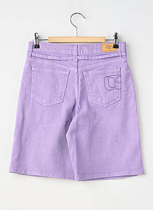 Bermuda stretch taille ajustable violet LE TEMPS DES CERISES fille