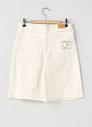 Bermuda stretch taille ajustable blanc LE TEMPS DES CERISES fille