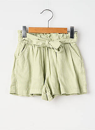 Short poches taille ajustable vert ZY fille
