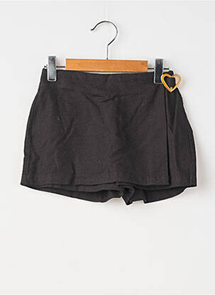 Jupe short tissage popeline noir MAYORAL fille
