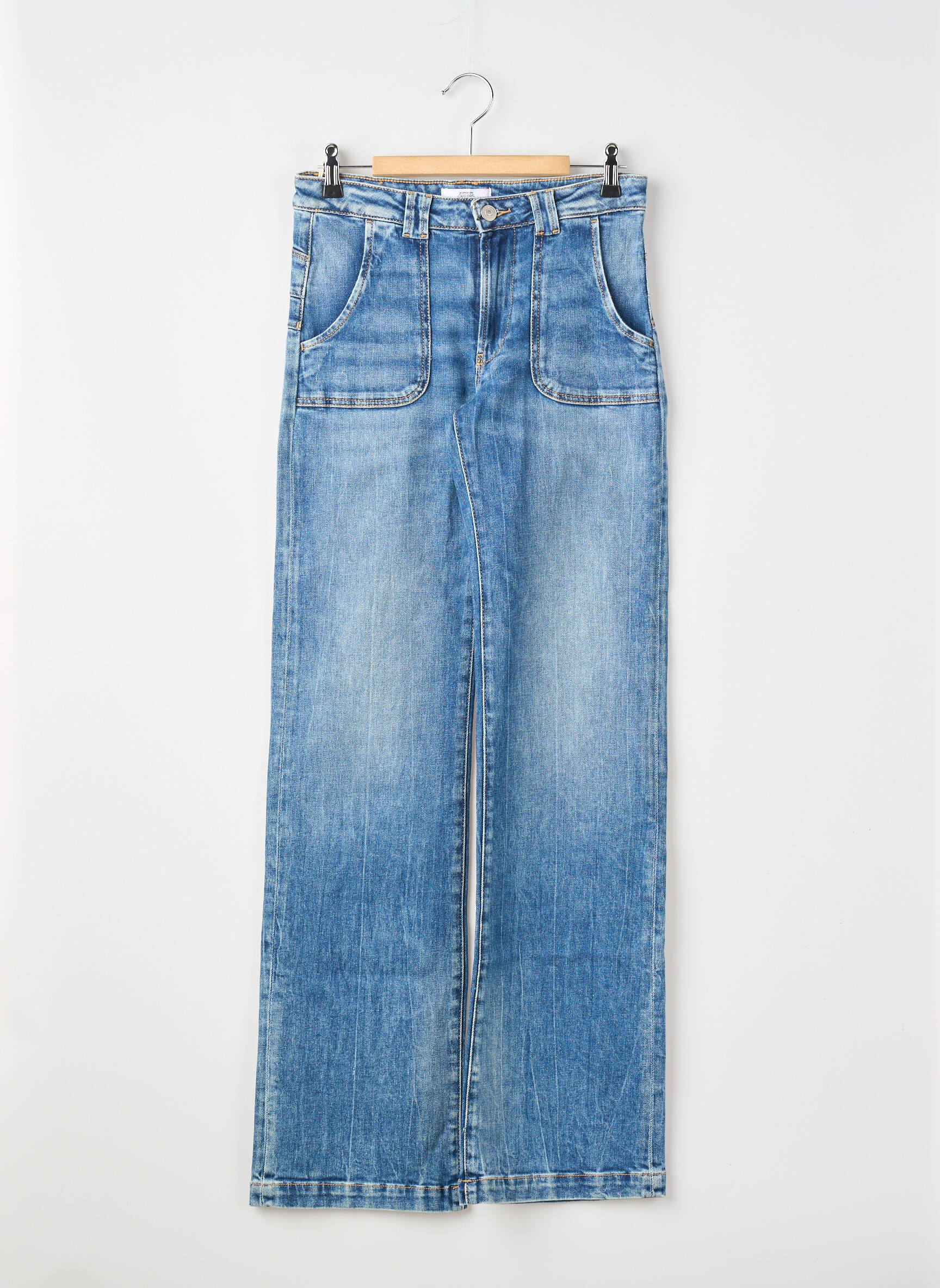 Jean coupe flare stretch bleu LE TEMPS DES CERISES fille
