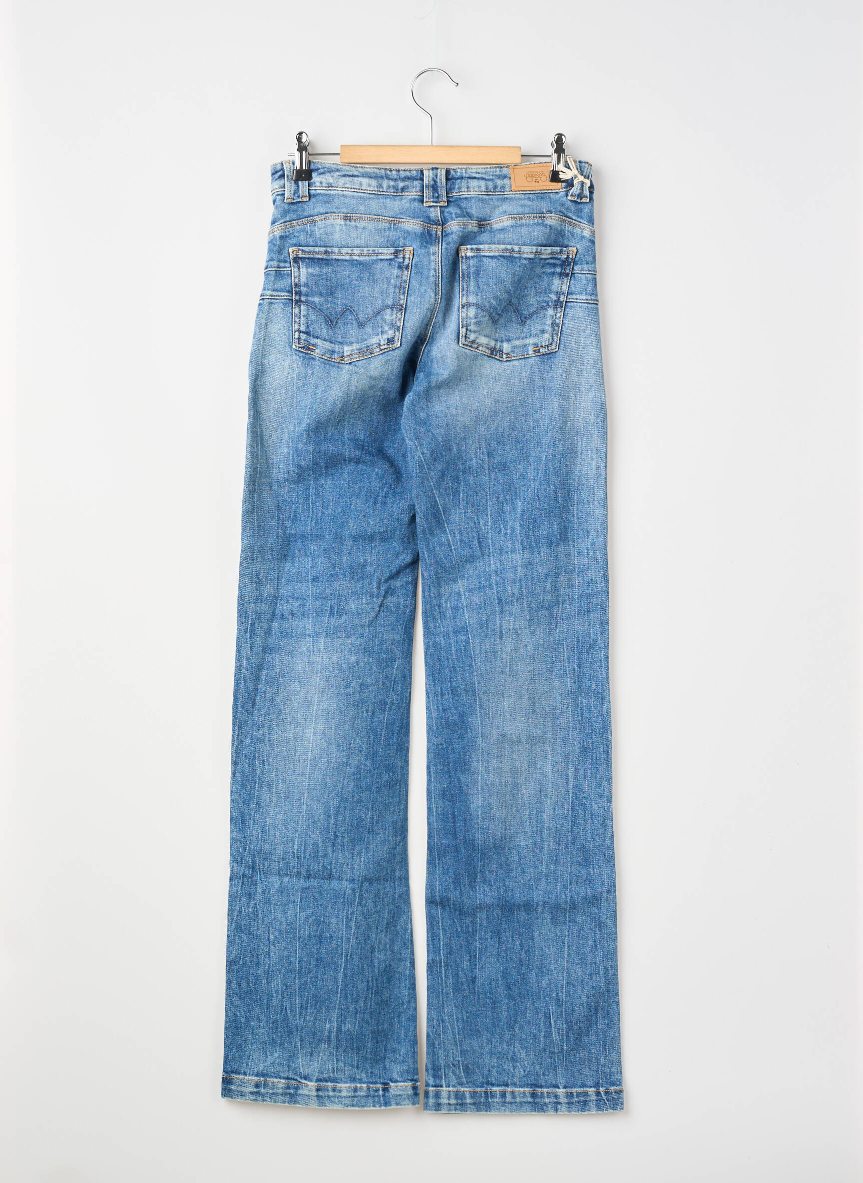 Jean coupe flare stretch bleu LE TEMPS DES CERISES fille