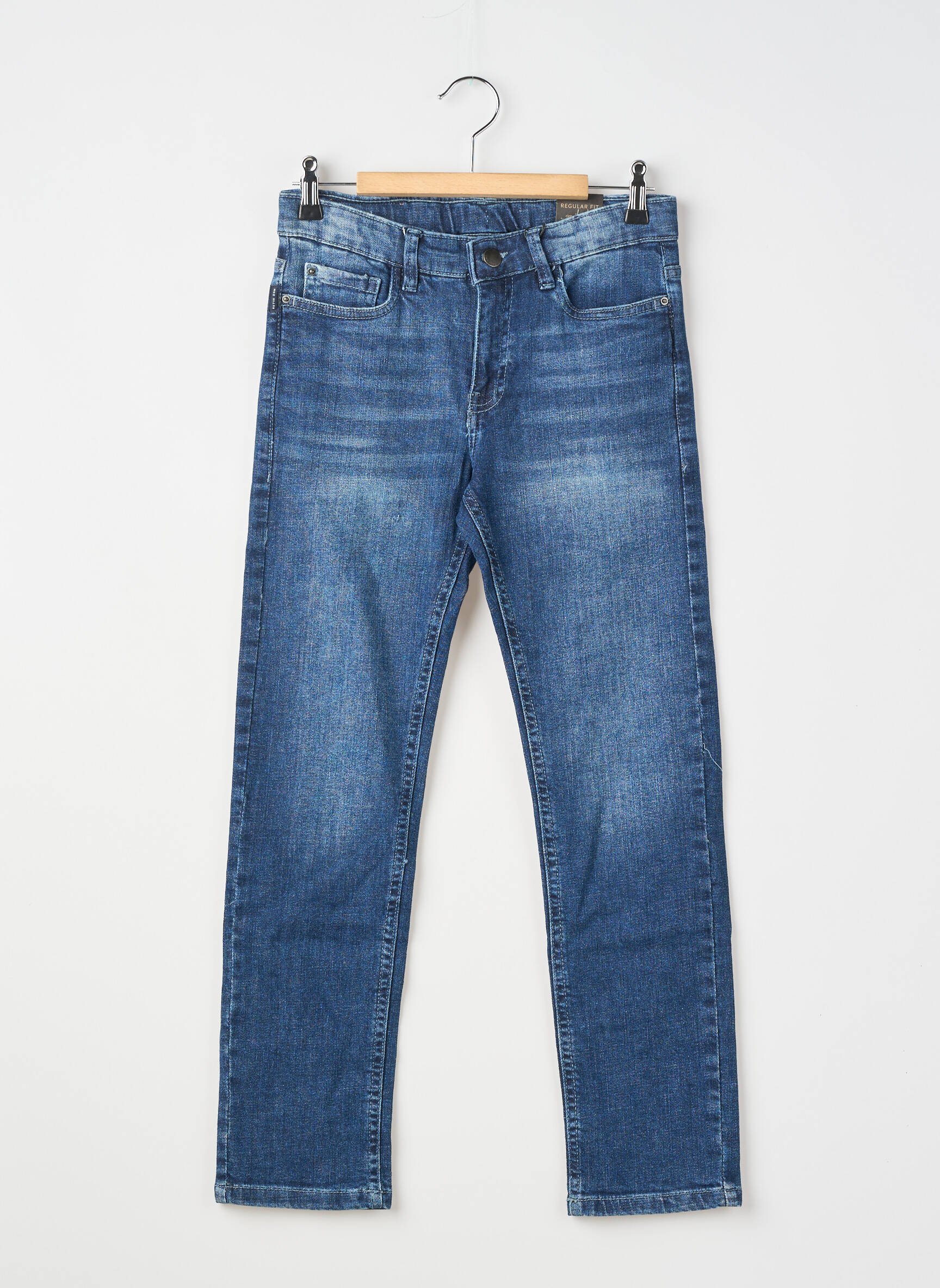 Jeans coupe slim stretch taille ajustable bleu NUKUTAVAKE garçon