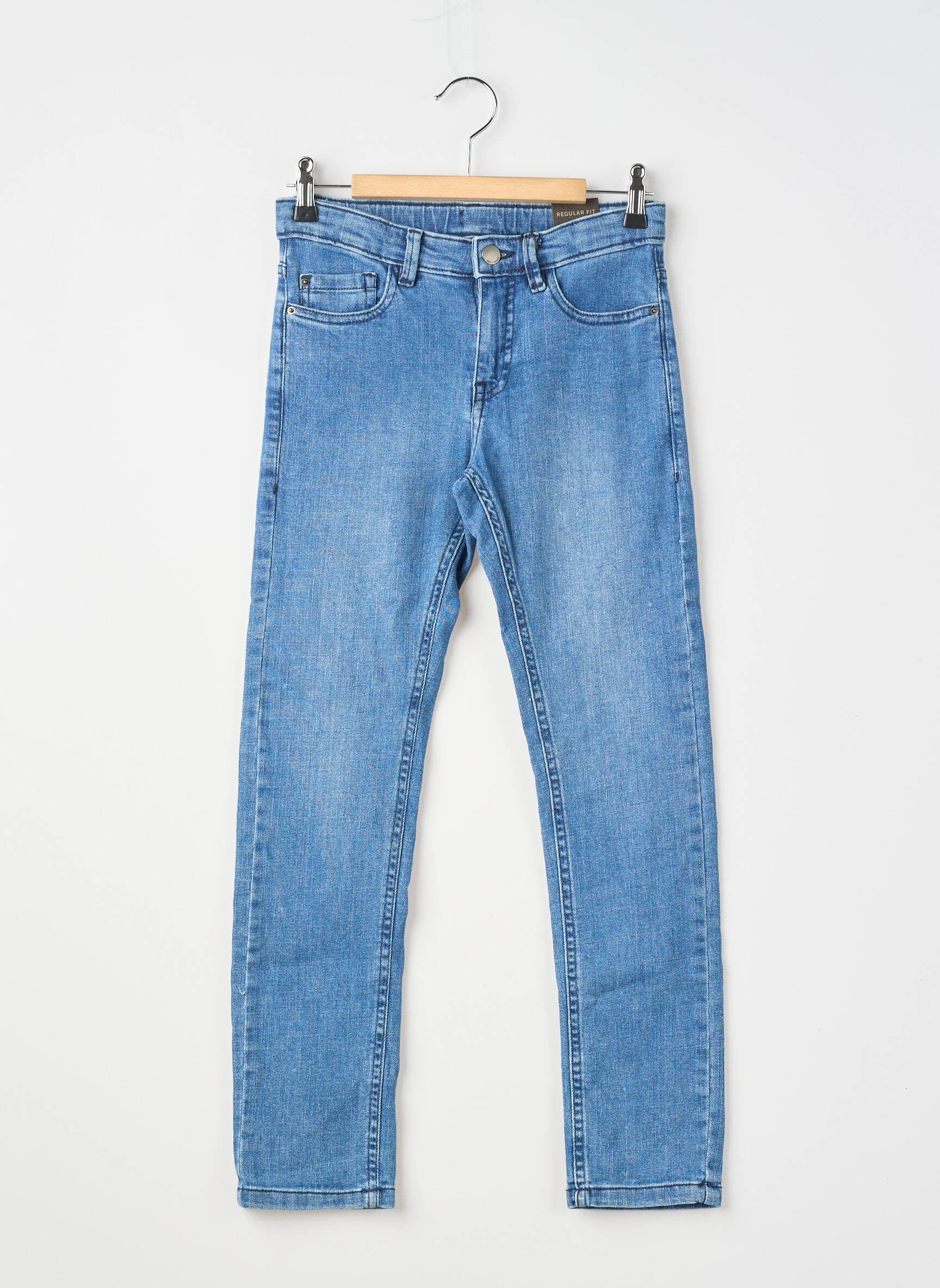 Jeans coupe slim stretch taille ajustable bleu clair NUKUTAVAKE garçon