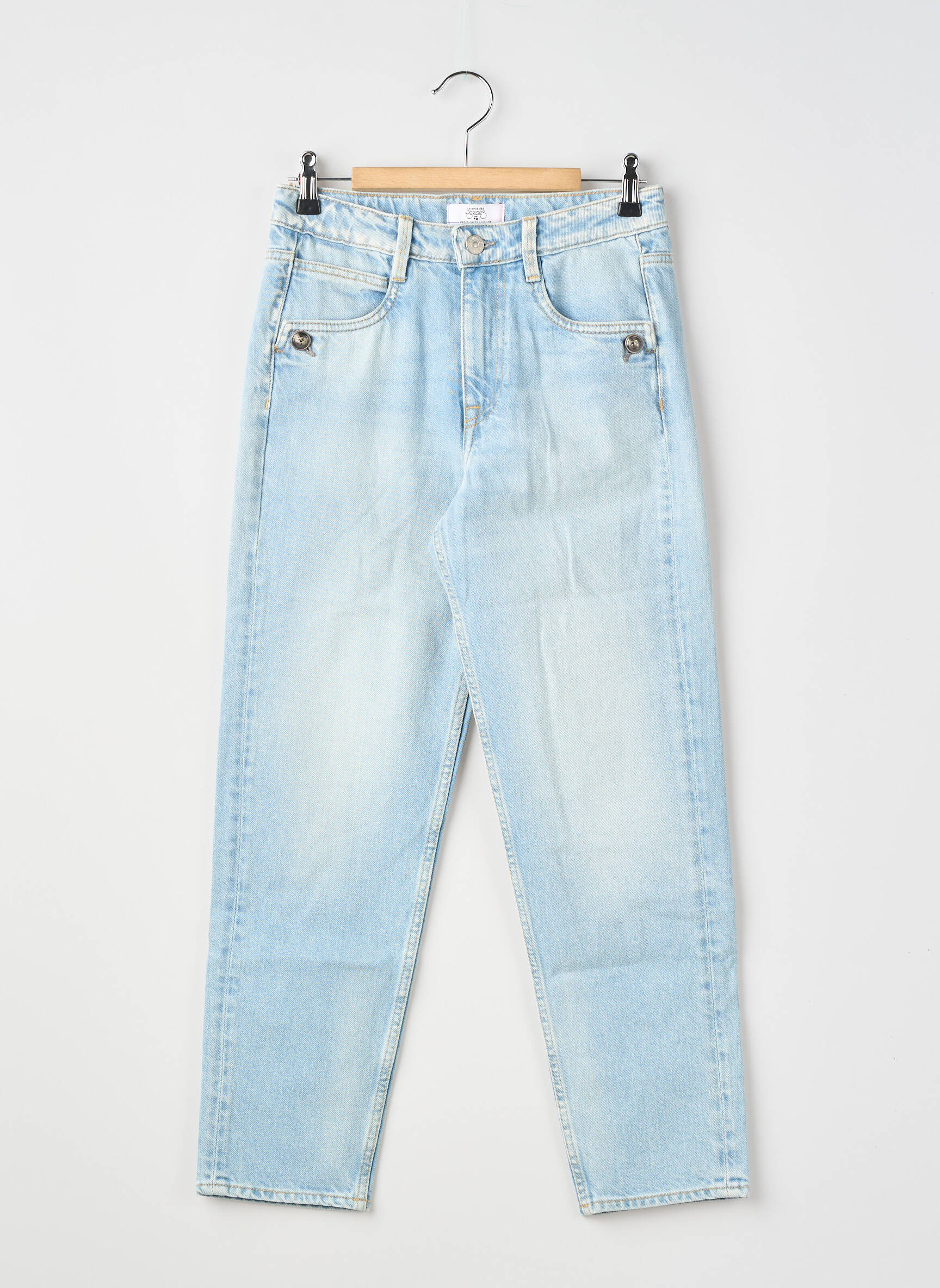 Jean coupe mom poches taille ajustable bleu LE TEMPS DES CERISES fille