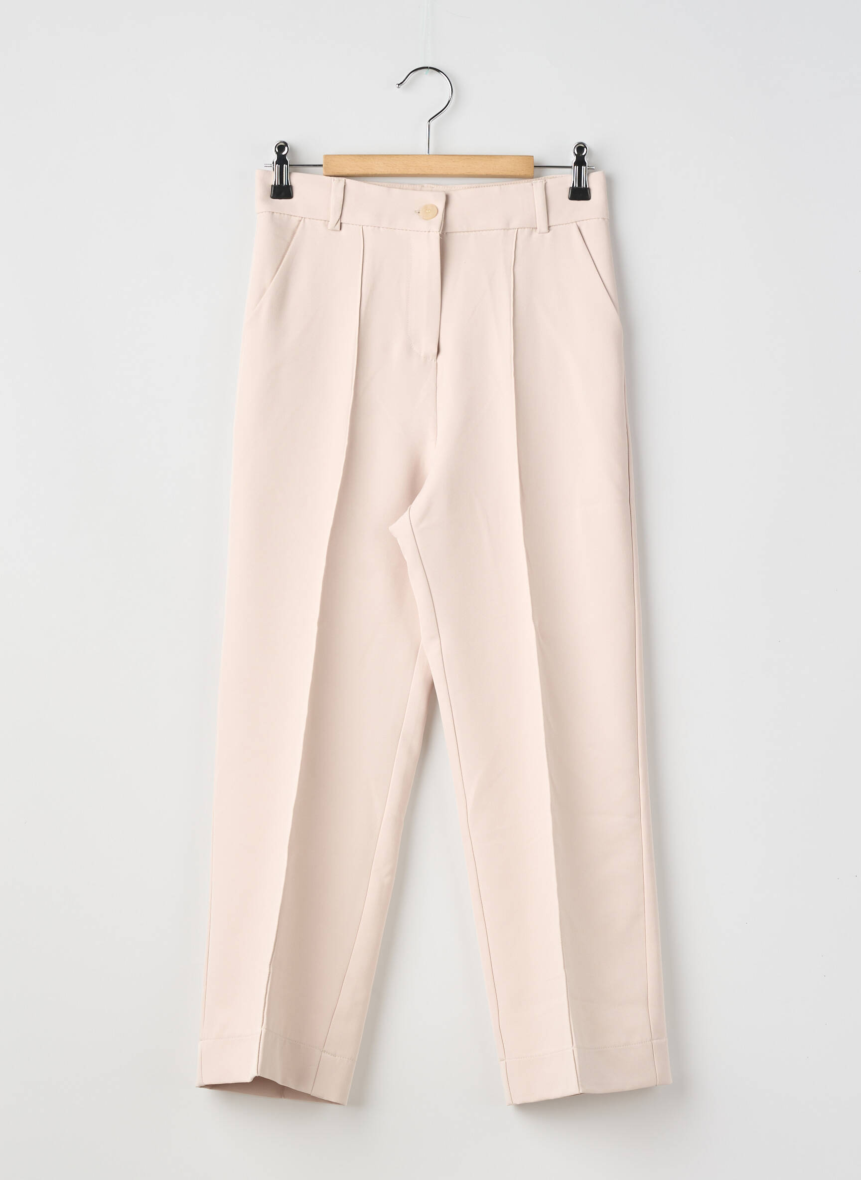 Pantalon slim taille haute taille ajustable beige MAYORAL fille