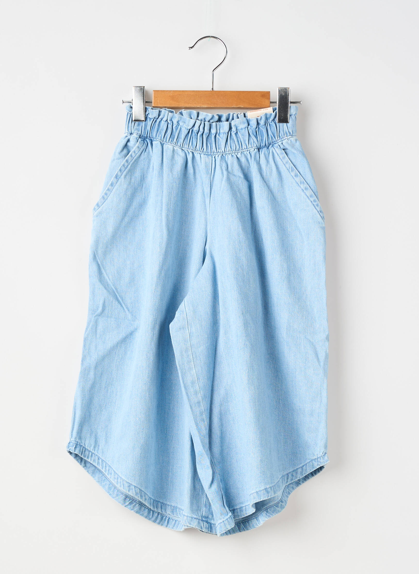 Jeans coupe large stretch taille ajustable bleu ZY fille