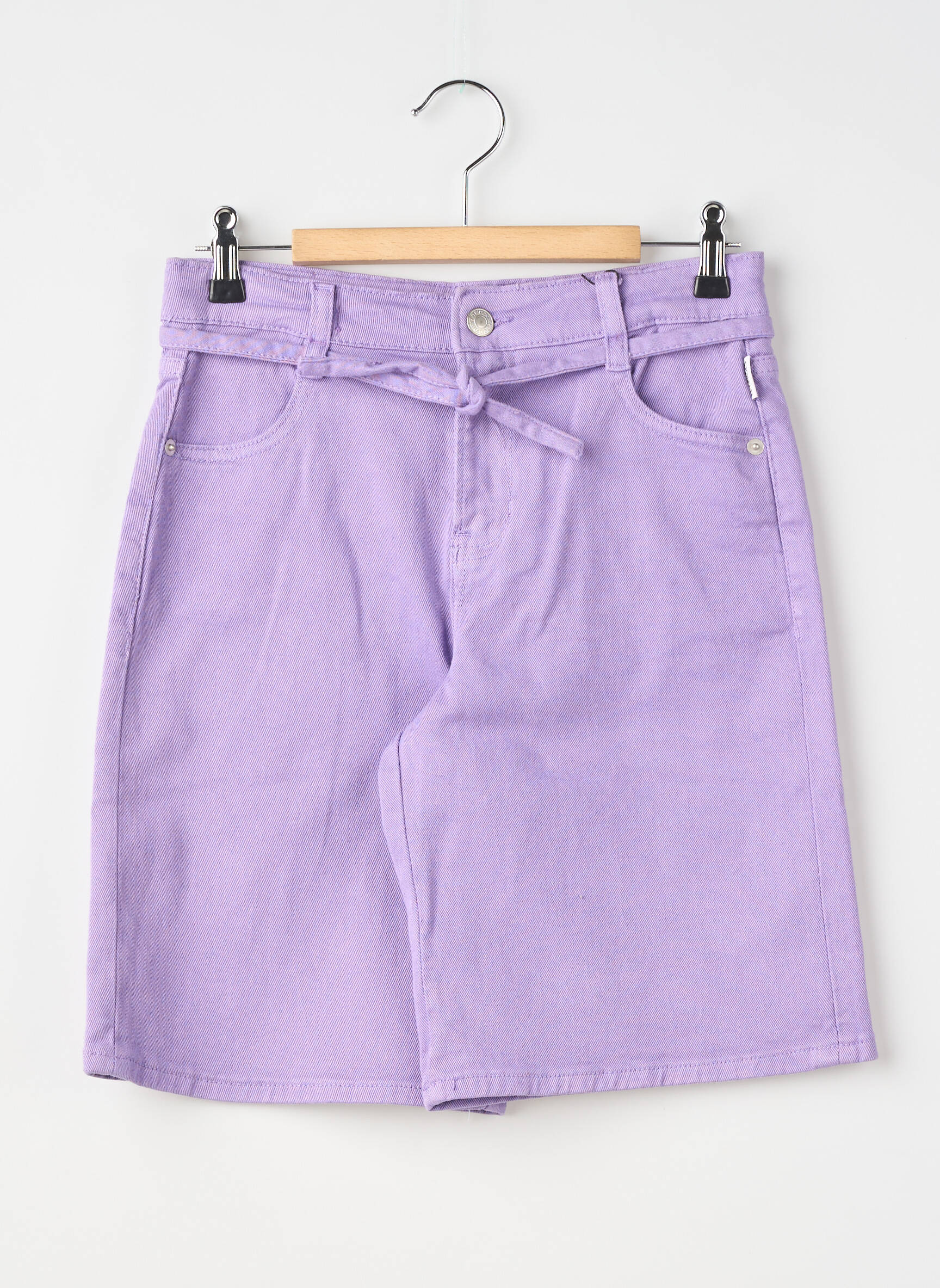 Bermuda stretch taille ajustable violet LE TEMPS DES CERISES fille