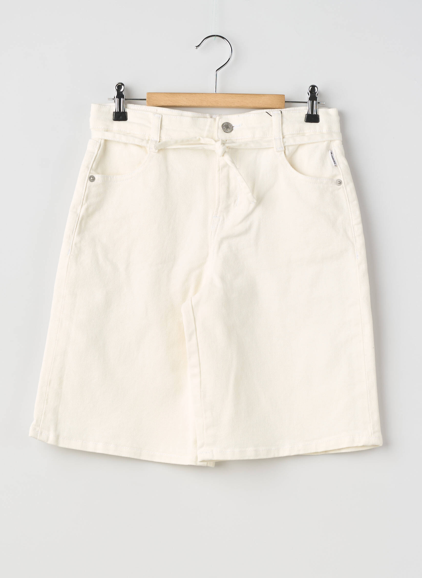 Bermuda stretch taille ajustable blanc LE TEMPS DES CERISES fille