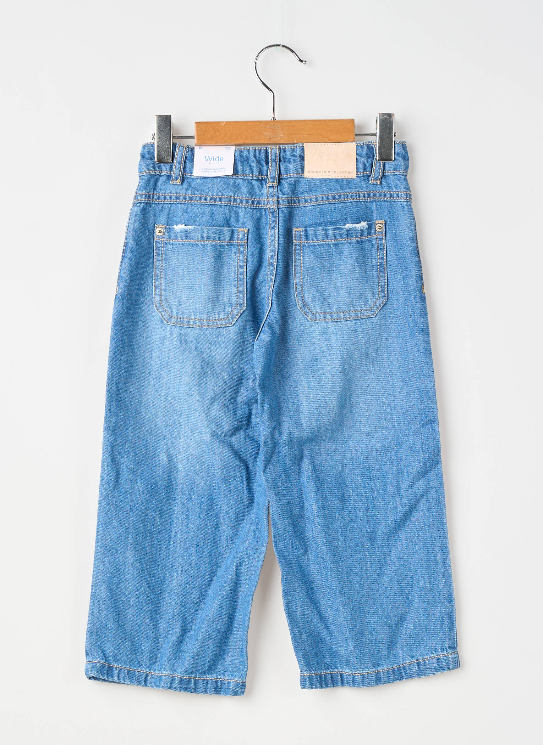 Jeans coupe large stretch taille ajustable bleu MAYORAL fille