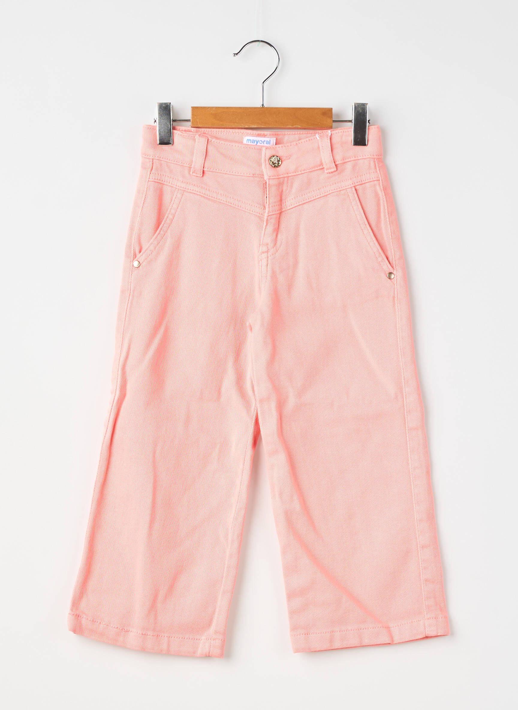 Jeans coupe large stretch taille ajustable orange MAYORAL fille