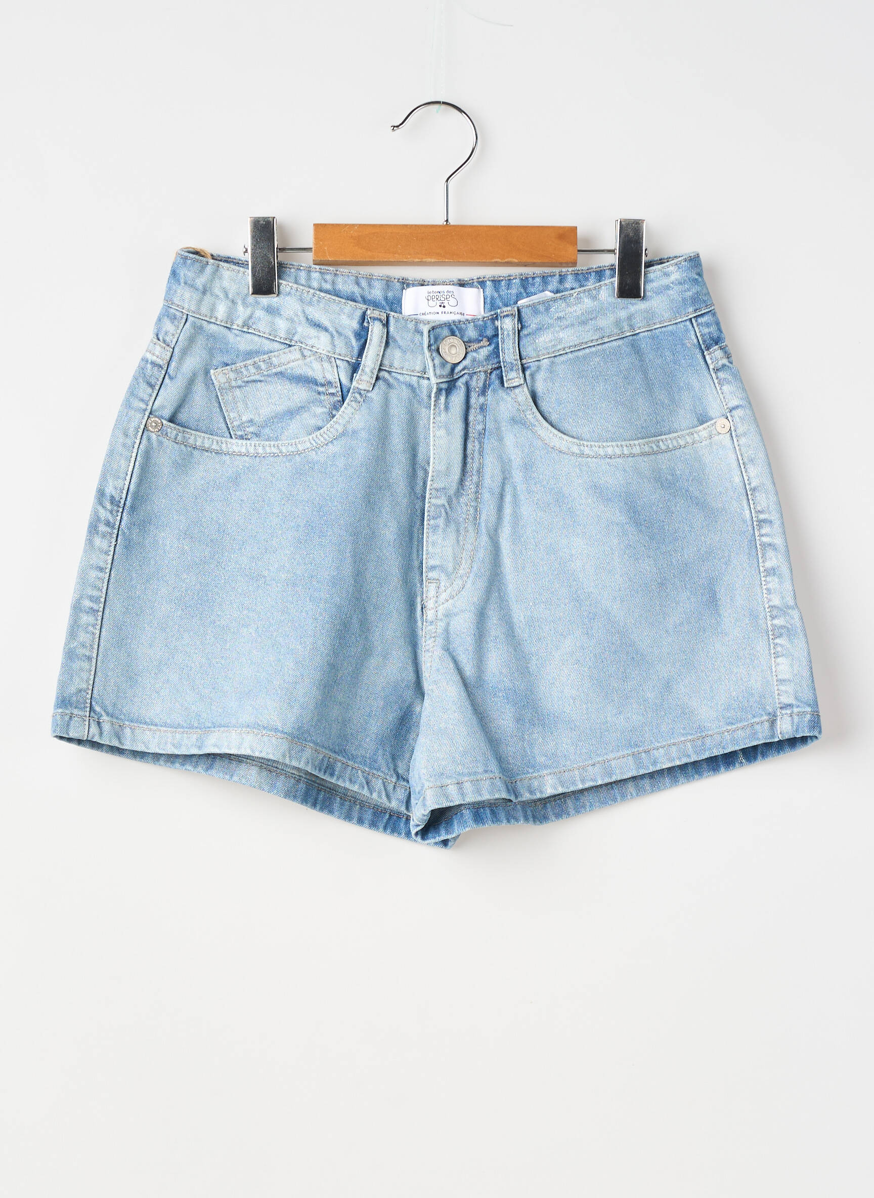 Short stretch taille ajustable bleu LE TEMPS DES CERISES fille