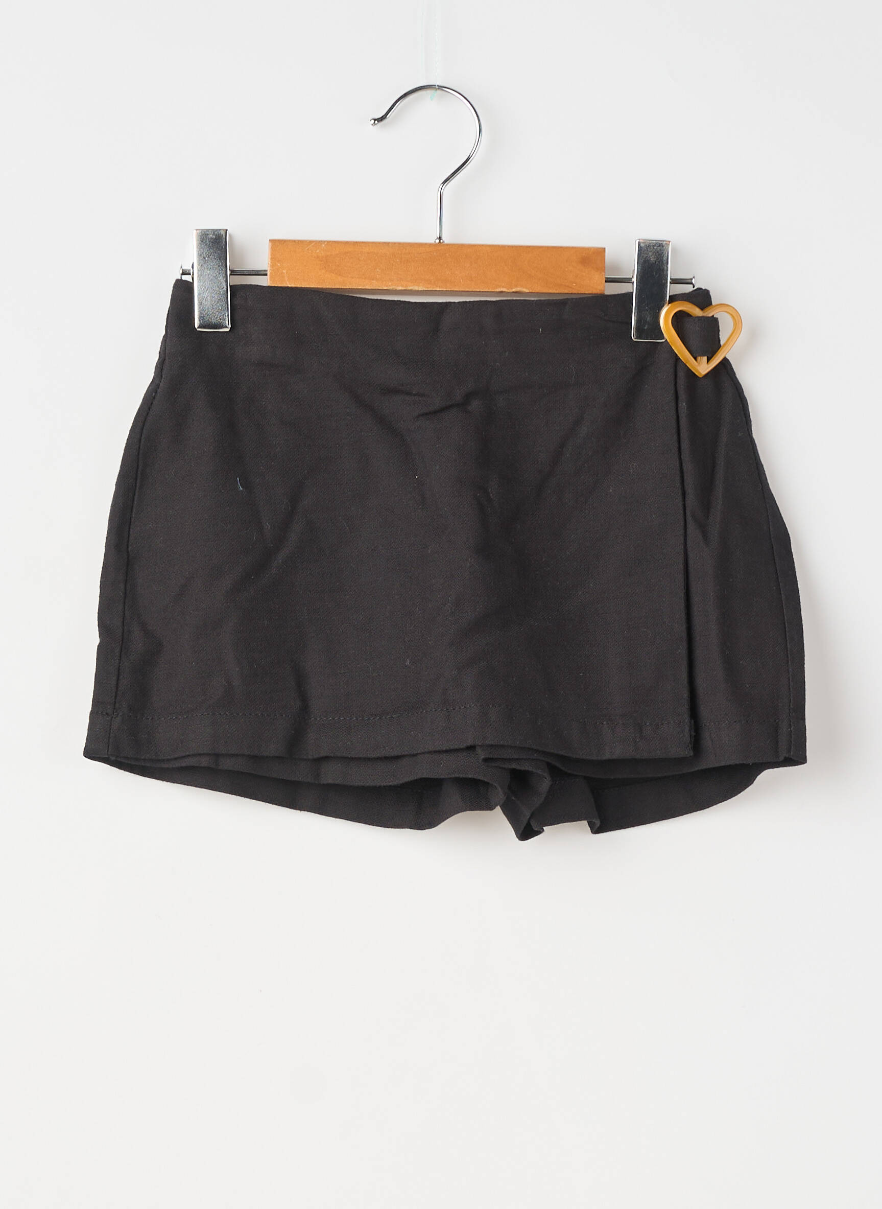 Jupe short tissage popeline noir MAYORAL fille