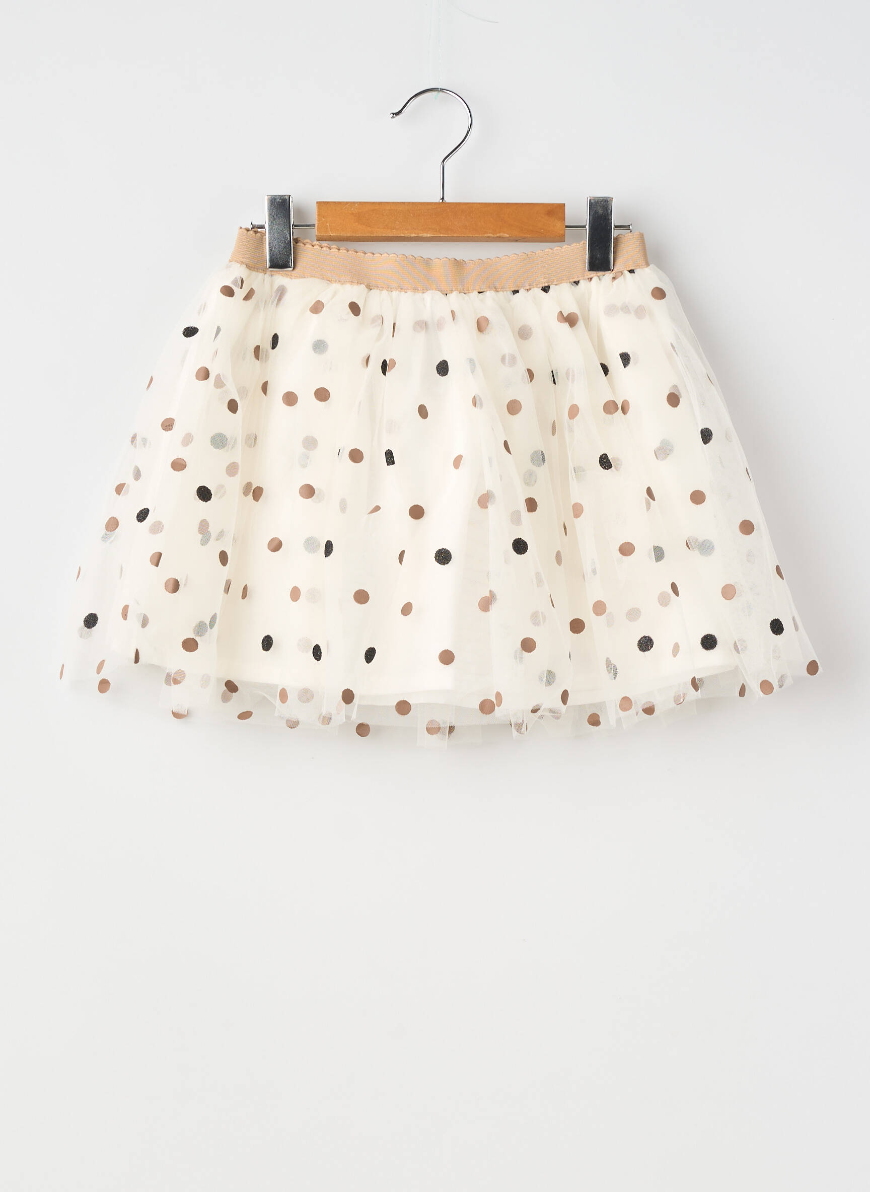 Jupe mi-longue doublure beige MAYORAL fille