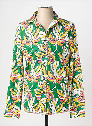Chemise manches longues coupe cintrée vert YVES ENZO homme