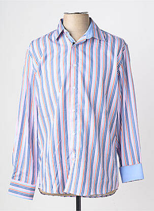 Chemise manches longues coupe droite bleu YVES ENZO homme