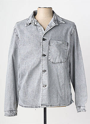 Veste casual fermeture boutonnée sur le devant gris I8 DENIM homme
