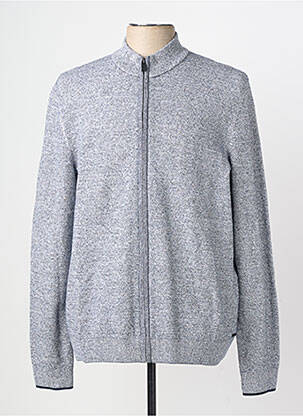 Gilet manches longues tissage chiné bleu STREET ONE homme