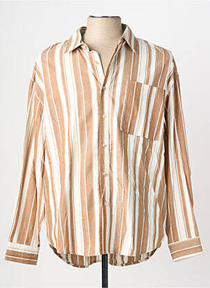 Chemise manches longues poches marron FRILIVIN homme