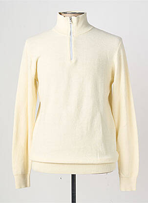 Pull maille souple et aérée manches longues jaune YVES ENZO homme